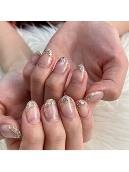 サナ 久が原 千鳥町(S’ana)/キラキラフレンチネイル