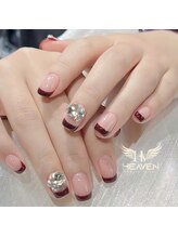 ヘブン ネイル 鶯谷(HEAVEN Nail)/Red French Tip Design