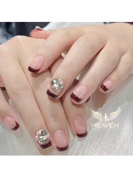 ヘブン ネイル 鶯谷(HEAVEN Nail)/Red French Tip Design