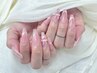 【長さ出し】チーク×マグネットフレンチ【パーツ2個サービス】
