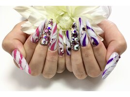 ロングプッチ柄ネイル