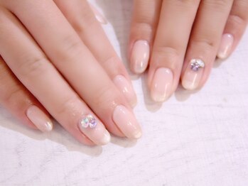 ラルネイル 大宮(Lull. nail)/*ベージュ*Vカット*