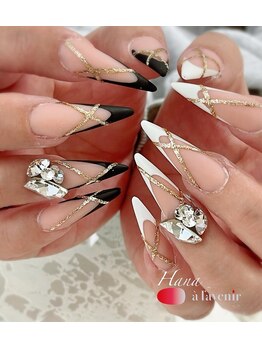 ア ラヴニール(a l'avenir)/ホワイト×ブラックネイル