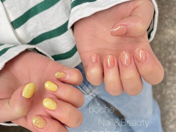 ア―ジュポシェフリル 天神西通り店(age poche Frill)/ちぐはぐネイル