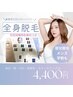 【初回体験】全身美肌脱毛（顔・VIO・カウンセリング・肌解析込）1回￥4400！