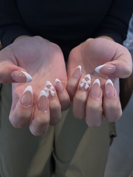 ブリスネイル うるま店(Bliss. nail)/長さだしフレンチ パラジェル