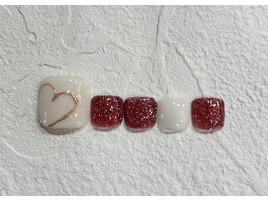ハート×フラッシュネイル