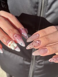 バレンタインネイル