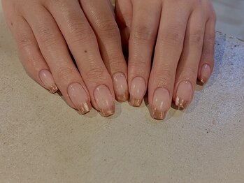 ドレス(Dress nail＆eyelash Lolonois)/シンプルミラーフレンチフィル