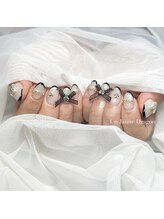 アン ジョーヌドラゴ/【自爪ネイル】リボンネイル