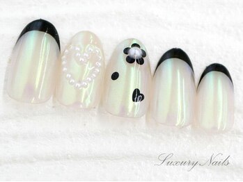 ラグジュアリーネイルズ アカバネ(Luxury Nails Akabane)/オーロラ*フレンチ