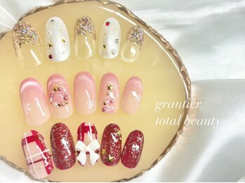 グランティア トータルビューティー(grantier total beauty)の写真/【初回オフ無料★定額デザイン¥6990/2時間やり放題(持込OK)¥9050】トレンドのワンホンや韓国ネイルも♪