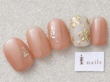 アイネイルズ 三宮店(I nails)/ゴールドミラーフラワー¥6500