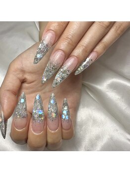 レイネイル レイエステティック 岐阜茜部店(RAY NAIL & RAY ESTHETIC)/ラメグラデーションスカルプ