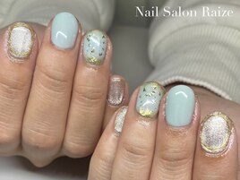 マグネットネイル/水色ネイル