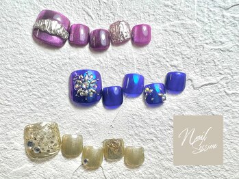 ネイルセッション(nail session)/キラキラゴージャスフットネイル