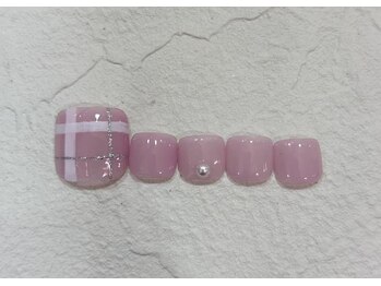 リデル(liddell)/チェック柄FOOTネイル