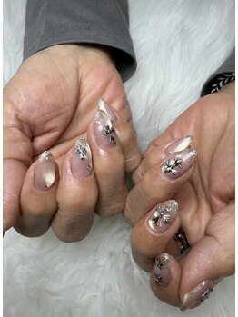 フラワーズネイル(flowers nail)/人気クロムネイル