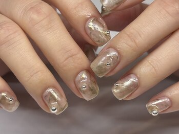 フィロンネイル 本町店(filonnail)/持込90分:ゴールドニュアンス