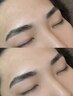 眉毛ワックス+毛流れ眉毛パーマ¥6000 