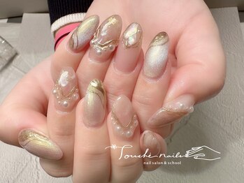 トゥーシェネイルズ 岡山駅前店(Touche’nails)/きれいめニュアンス
