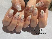 オーシャンネイル 金山店(Ocean Nail)/#ワンホン#白グラネイル