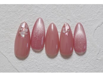 春・卒業式・シンプルネイル