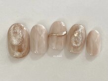 エムドットネイル 池袋(m.nail)/うるグリッターベージュ