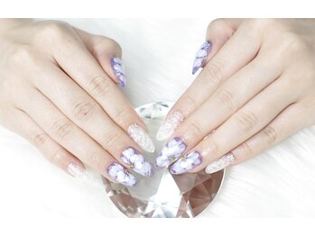 リノネイル(Lino Nail)の写真/ひとつひとつ、心を込めてゆっくりと描き出す手描きのフラワーアート。