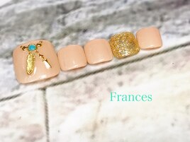 フェザーネックレス風ネイル