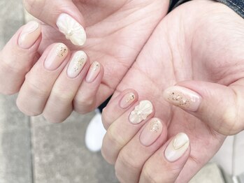 エムスラッシュ ネイル センター北店(M.SLASH)/パラジェル フラワーネイル