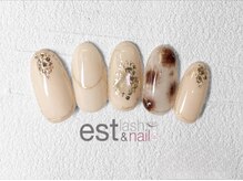 エストラッシュアンドネイル 銀座店(est lash&nail)/アニマルホワイトネイル