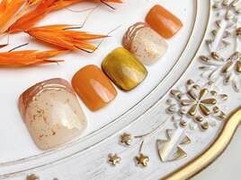 秋色ニュアンスネイル