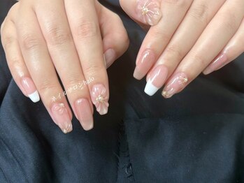 ハロ(Halo)/マグネット／花／フレンチネイル