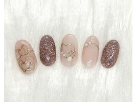 ハート×フラッシュネイル