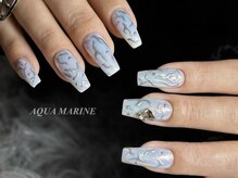 アクアマリン(AQUA MARINE)/y2Kネイル