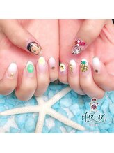 ネイルサロン 阡夜一夜/モアナネイル☆痛ネイル