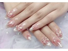 パープルラビット(purplerabbit)の雰囲気（チーク×マグネットフレンチでワンホンネイルも人気ですよ◎）