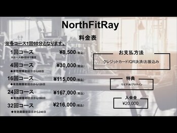 ノースフィットレイ(NorthFit Ray)/メニュー