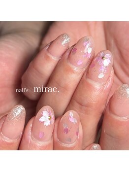 ネイルズミラク(nail's mirac.)/桜ピンクネイル