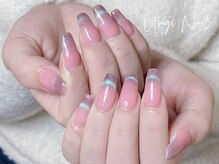 ウサギネイル 新大久保店(usagi nail)/マグネットフレンチ秋可愛い