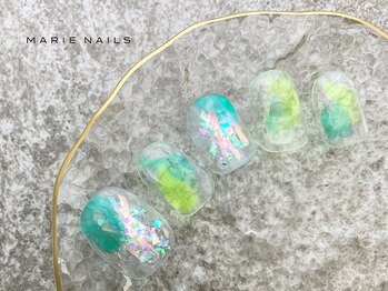 マリー ネイルズ いわきラトブ店(MARIE NAILS)/クリア 夏 新規5500円税込 0508a