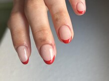 アイネイルズ 梅田店(I nails)/赤フレンチ