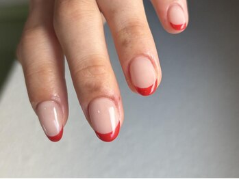 アイネイルズ 梅田店(I nails)/赤フレンチ