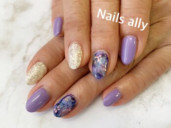 ネイルズアリー 立川店(Nails ally)/ニュアンス×アメジスト