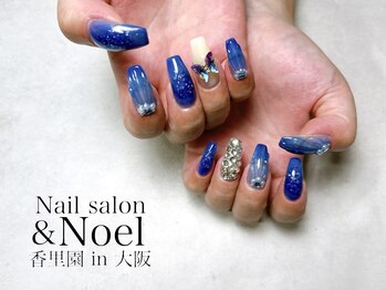 ノエル(Noel)/貝殻ネイル×蝶々パーツ