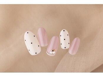 ヴァンネイル みなとみらい馬車道(VINGT NAIL)/*ドット×ピンク*