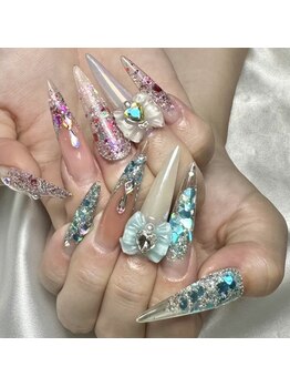 レイネイル レイエステティック 岐阜茜部店(RAY NAIL & RAY ESTHETIC)/キラキラクリスマス