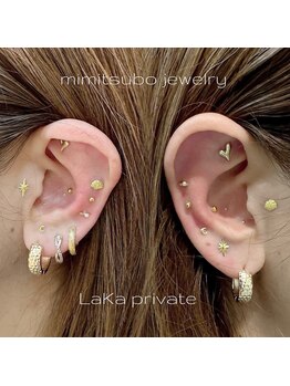 ラカプライベート(LaKa private)/耳ツボジュエリー
