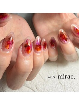 ネイルズミラク(nail's mirac.)/水彩たらしこみネイル